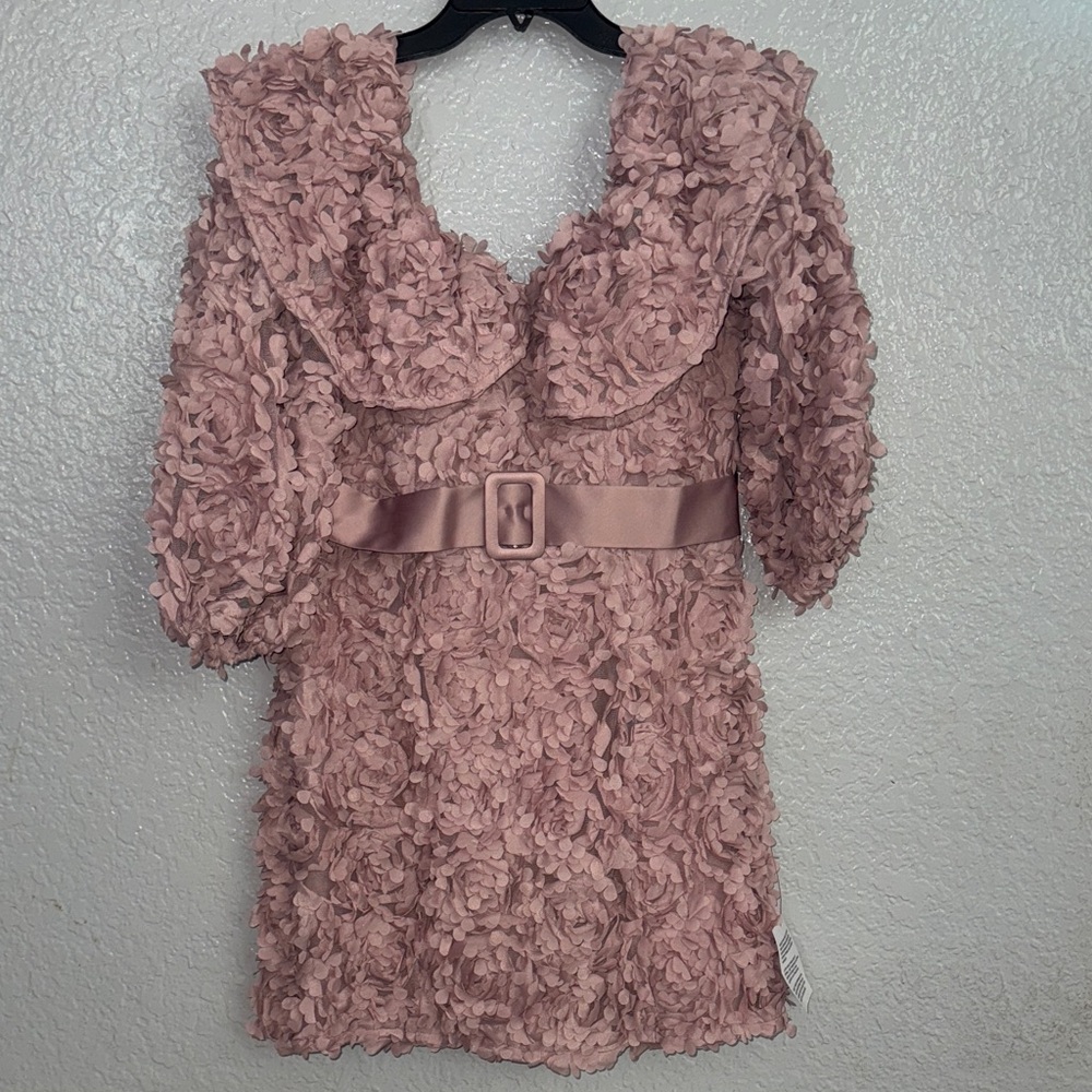 ASOS Pink Textured Mini Dress